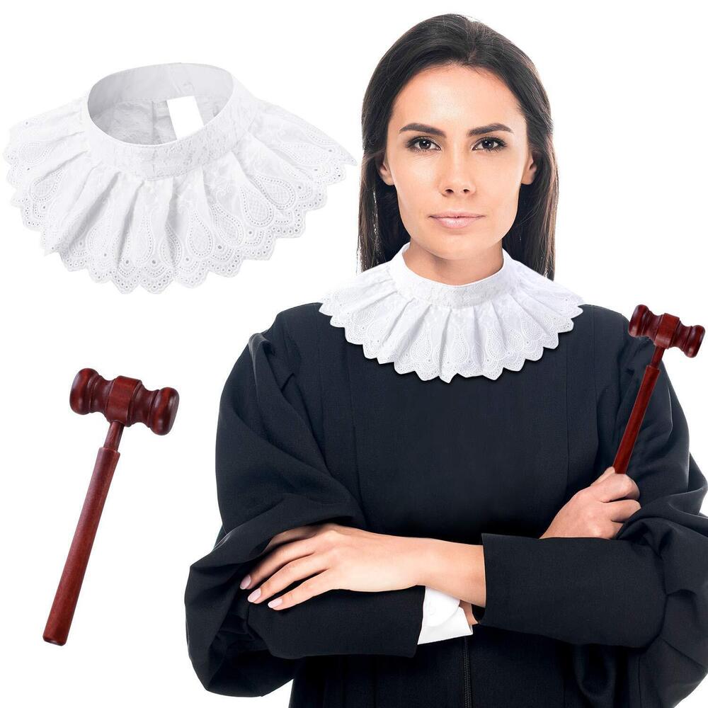 7382 2 Pieces Halloween Judge Costume Accessoriess With Judge